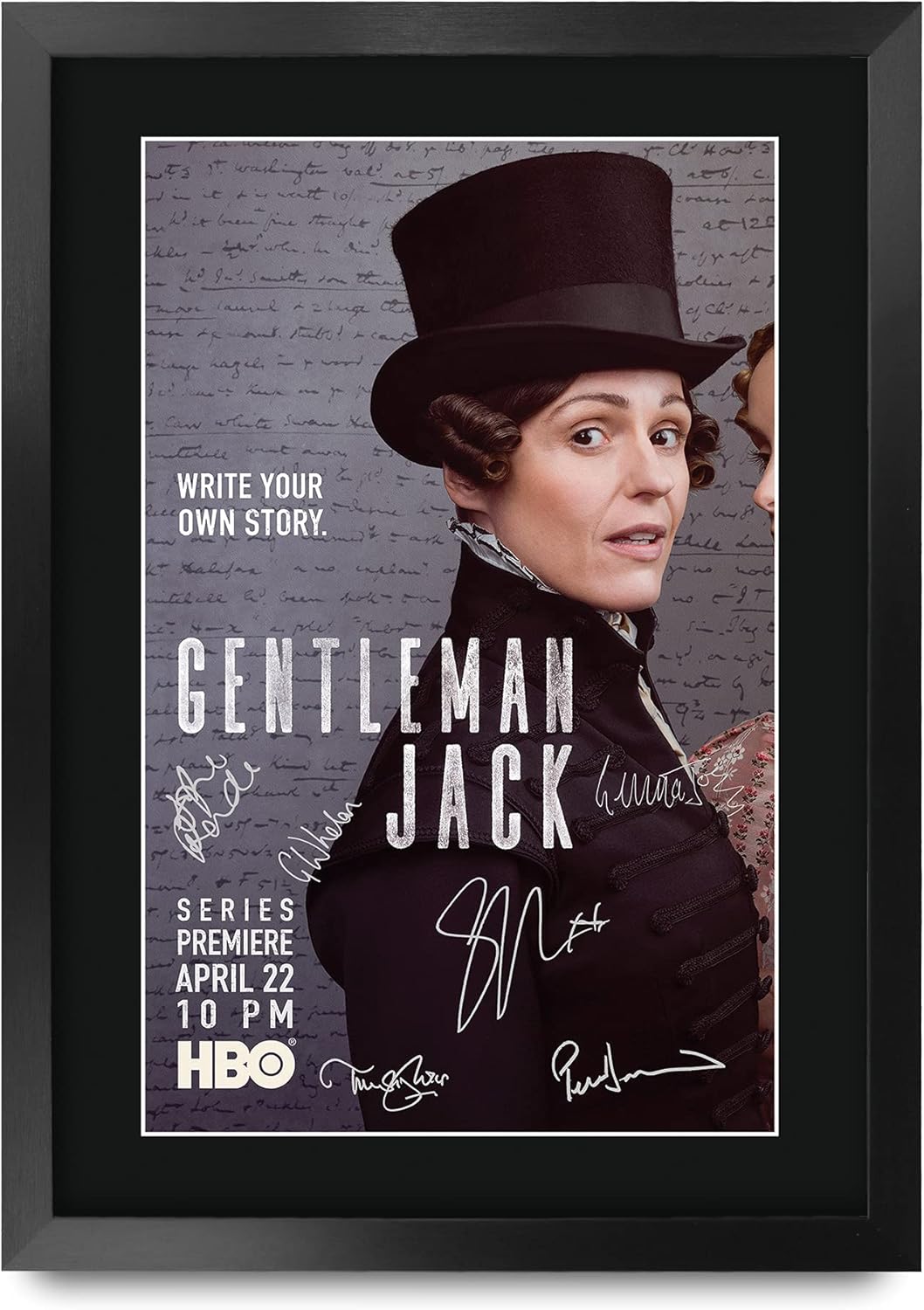 HWC Trading Gentleman Jack The Cast Suranne Jones Sophie Rundle 16 x 12 inch Framed Gifts Printed Signed Autograph Picture for TV Memorabilia Fans - 16" x 12" Framed