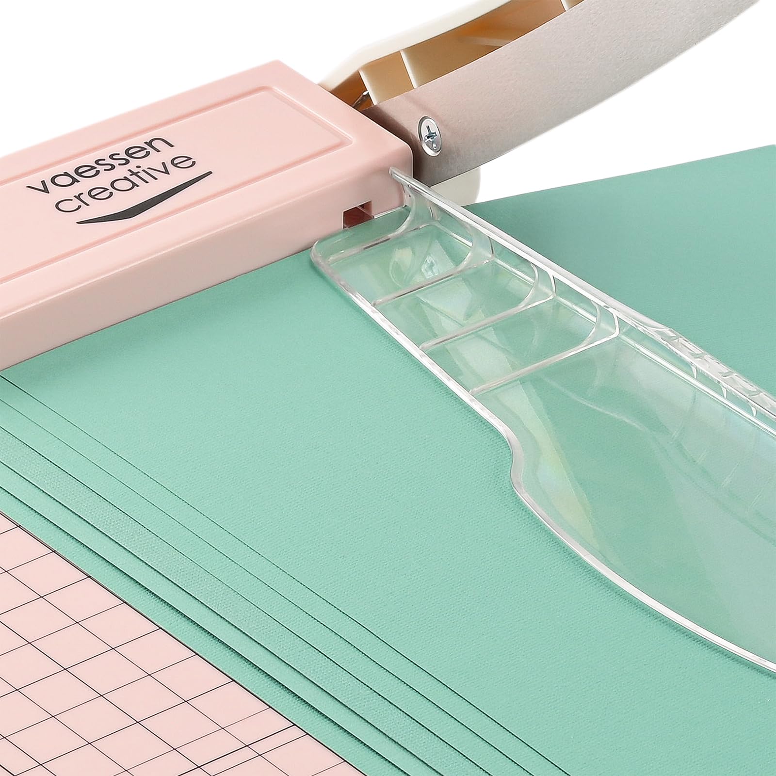 Vaessen Creative Massicot Guillotine 30 cm Rose - Coupe-Papier pour Scrapbooking Matériel, Papier Photo, Feuilles de Papier A4, A5 et A6, Création de Cartes et autres Loisirs Créatifs