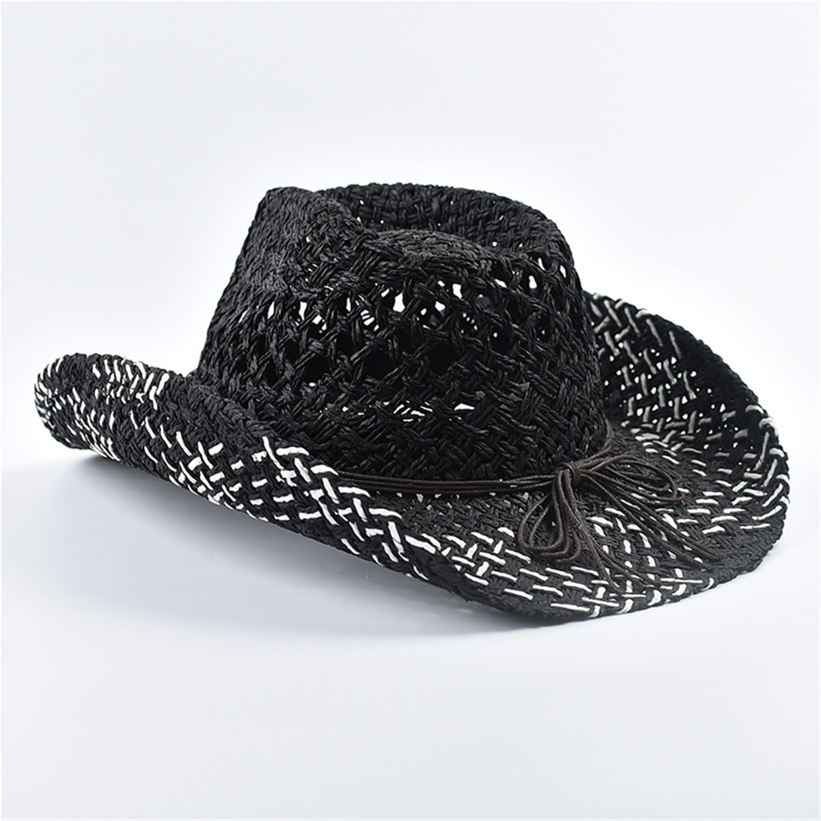 Sombrero de paja bohemio de verano para mujeres y hombres, estilo vaquero de Panamá, al aire libre, viajes, sol