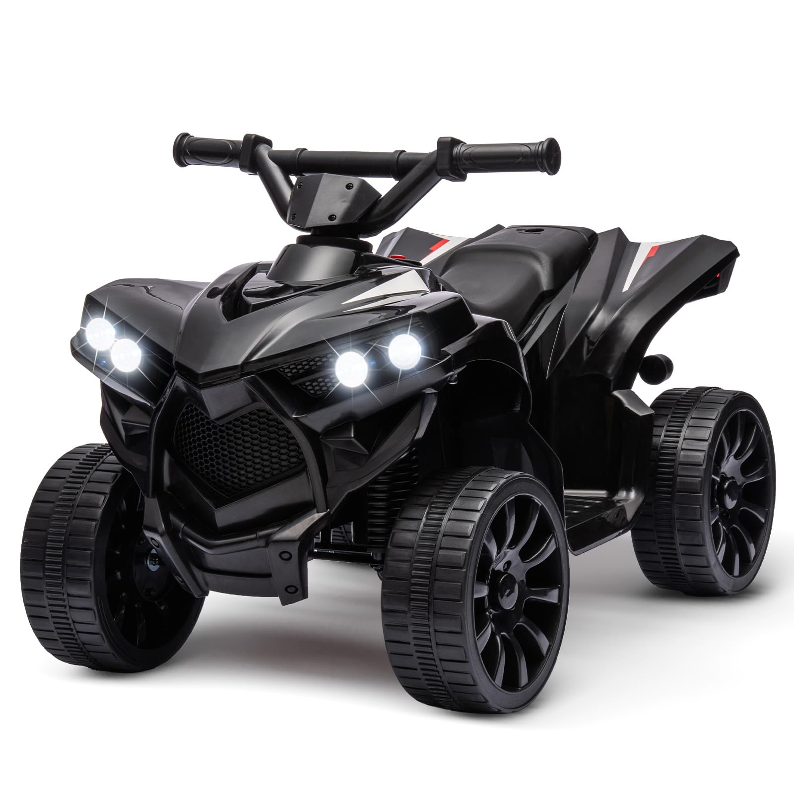 Garvee Quad Électrique Enfant, Voiture Électrique pour Enfants avec LED Et Musique,1.5-3 km/h, Klaxon, ATV pour Enfants 3+