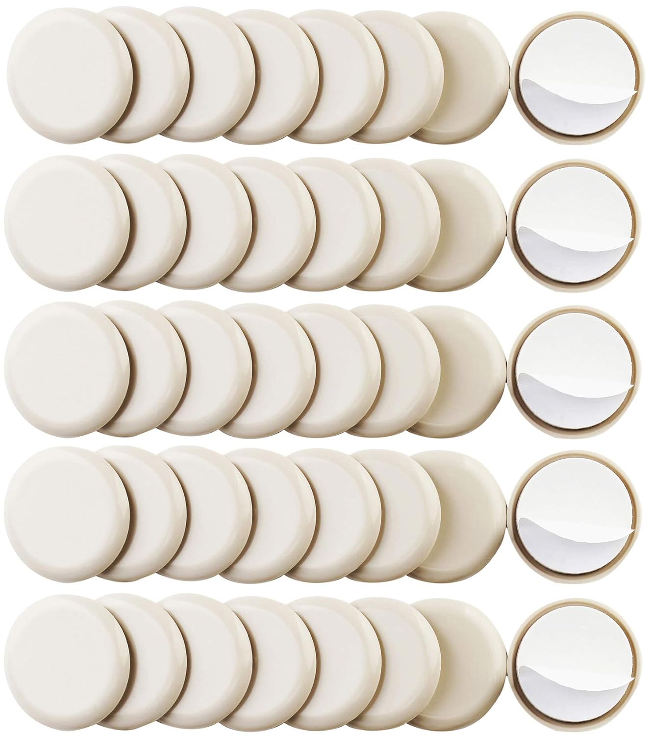 40PCS 1-3 4in Self Stick Carpet Sliders Self Adhesive Furniture Moving Slider for Carpet Slider Self-Adhesive Furniture Slider