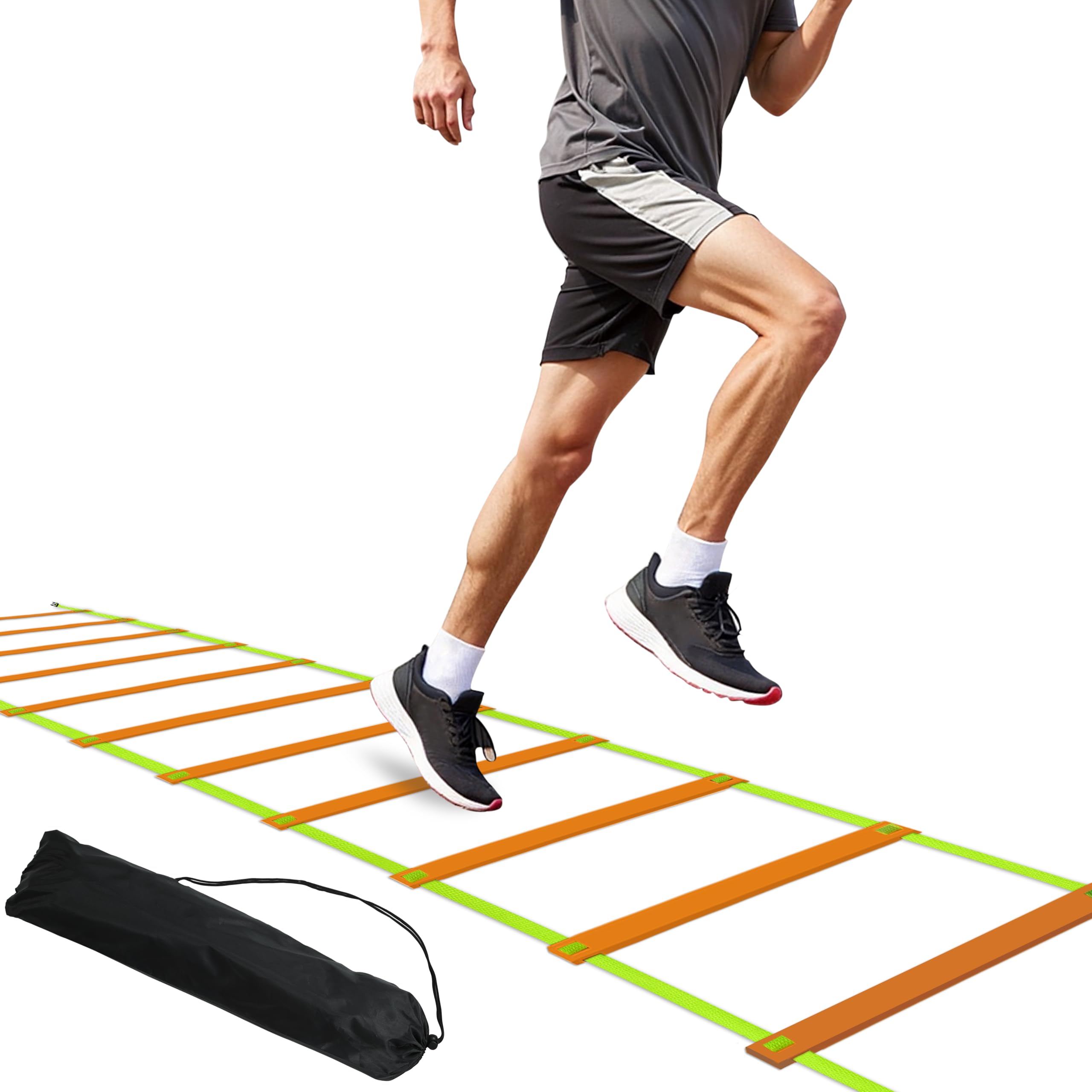 NKJIH 20ft Adjustable Agility Speed Ladder Training Ladder - speed and agility training | Mubboo
