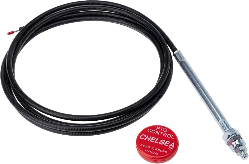 Chelsea 328346-10X 10 ft PTO Cable Control Assembly – OEM Parker Chelsea Power-Take-Off Control Cable for Chelsea 660/680 Series