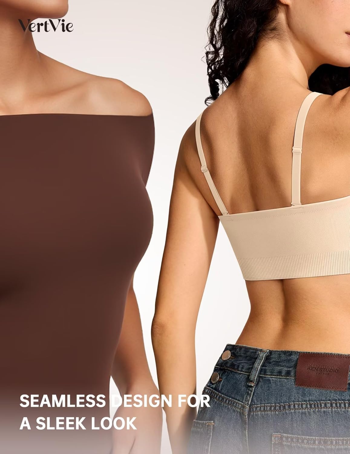 Vertvie Strapless Bras for Women Non-Slip Push Up Wireless Bandeau Bra Seamless Comfort Tube Top Supportive Padded Bralette - Image 7