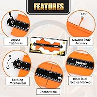 Vista 4 de dodowin Medidor de contorno conectable de 10+5 pulgadas, regalos de Navidad para hombre, para papá, él, marido, relleno de calcetines para hombres