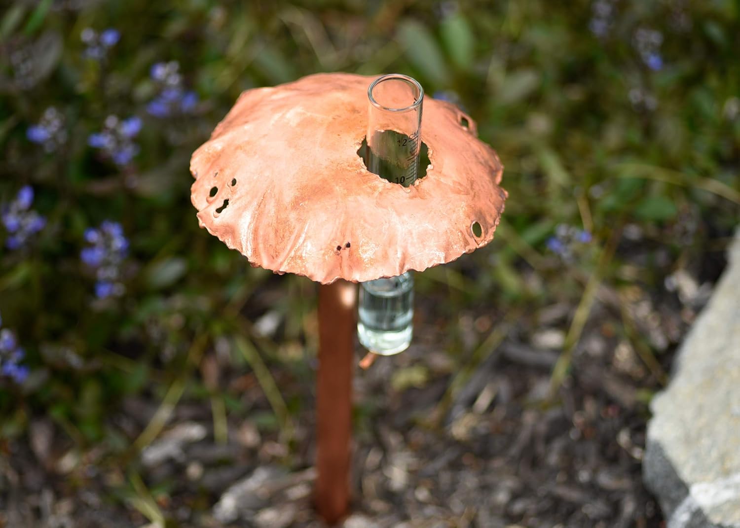 Handmade Copper Rain Gauge