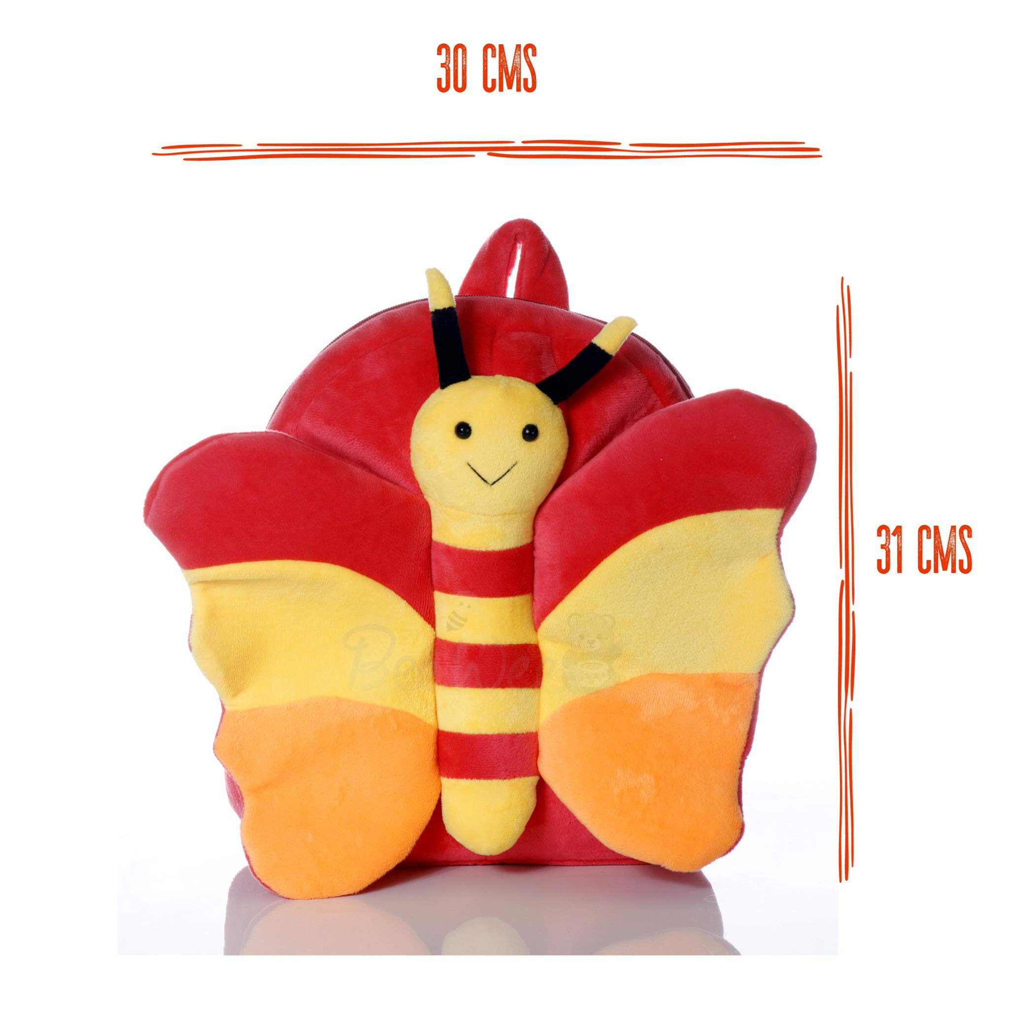 BeeWee® - Plush Soft Butterfly Bag Backpack 30 Cms (RED) - Image 4 thumbnail