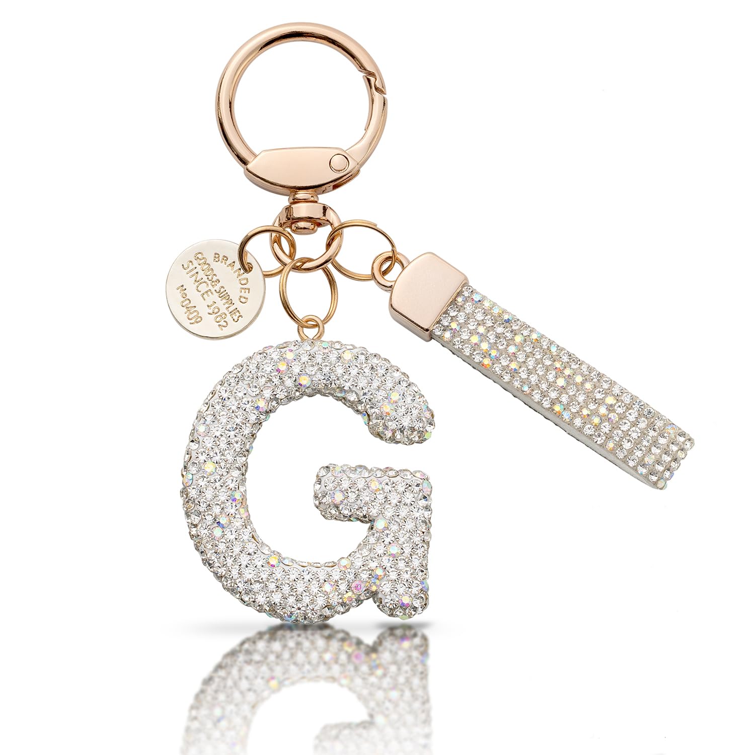 Schlüsselanhänger Buchstabe Glitzer Anhänger Schlüsselbund Keychain | Personalisierter Dekoration: Keychain für Schlüssel, Taschen und Rucksäcke als modisches Accessoire und Geschenk