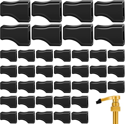 Miniatura 9 de Zhehao 20 tapas de goma para bomba de jarabe de café, tapas de goma para bomba de jarabe, dispensador de vertido, botella de licor de aceite, Negro