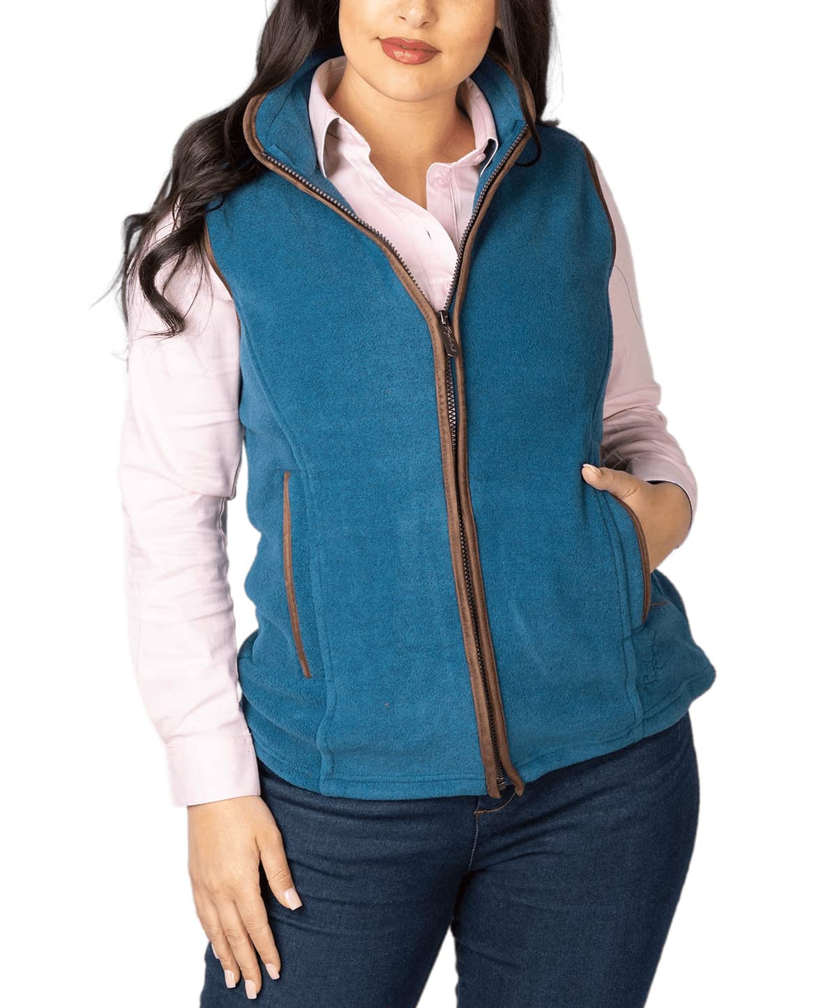 Rydale Ladies Huggate Waistcoat Womens Fleece Gilet Bodywarmer Vest Sleeveless Jacket Country Gilets 12 Colours (Petrol, 12)