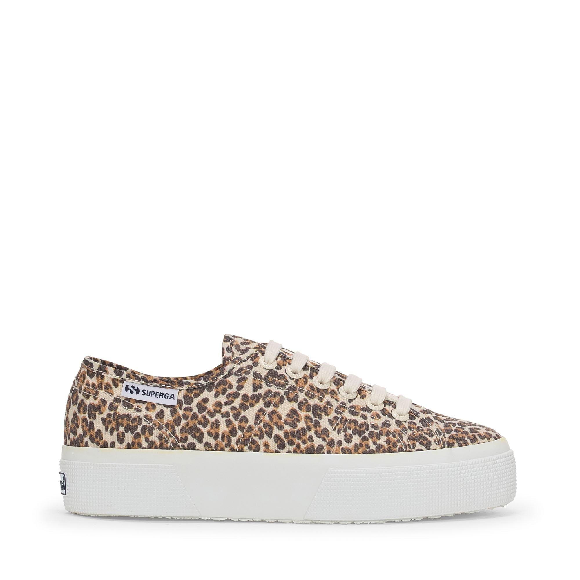 SUPERGA - Sneakers, Donna, Cotone, Casual, 3740 Platform Leopard Print Leggera