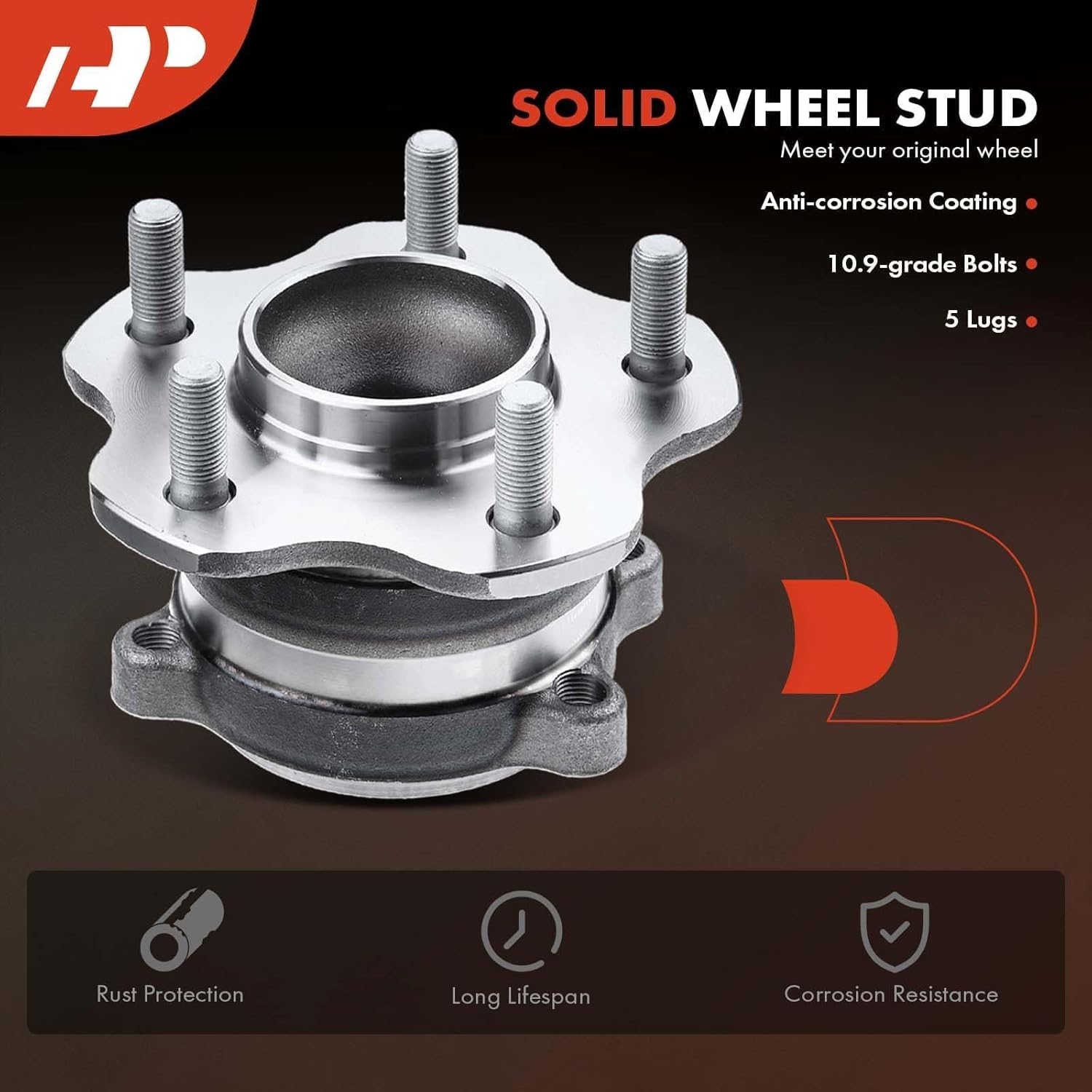 A-Premium 2 x Rear Wheel Bearing and Hub Assembly with 5-Lug Compatible with Nissan & Infiniti Models - 2007-2023 - Altima, Pathfinder, Maxima, Murano, QX60, JX35