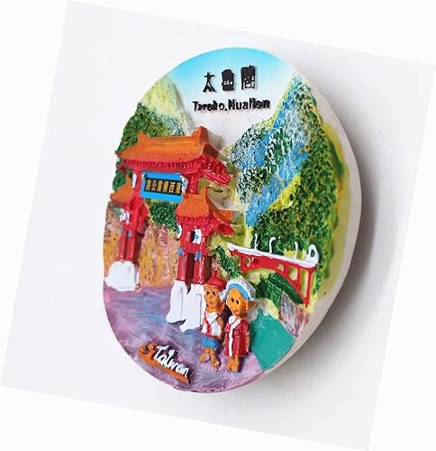 Vista 6 de Parque Nacional Taroko Hualien County Taiwán 3D imán de nevera regalo de recuerdo de viaje Decoración del hogar y cocina Etiqueta magnética imán