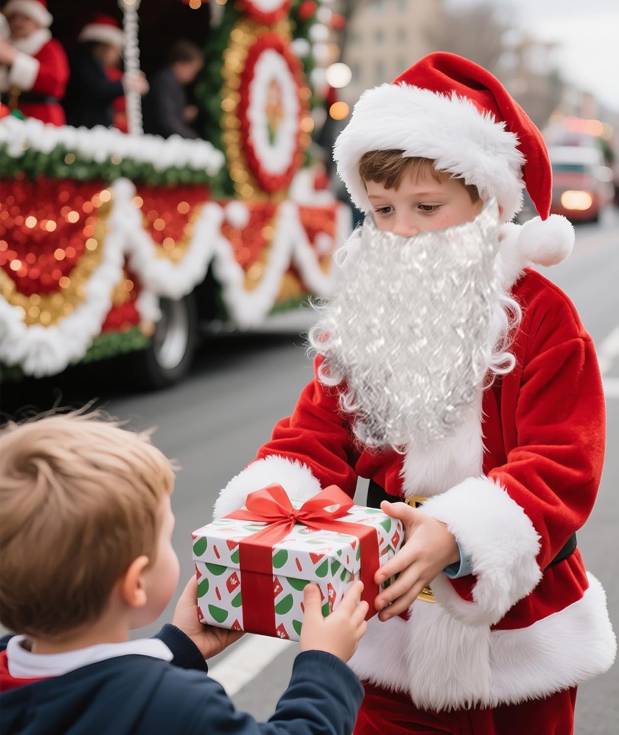 Boys Santa Claus Costume, Children's Santa Costume, Kids Xmas Santa Suit Christmas Outfit for Halloween Cosplay