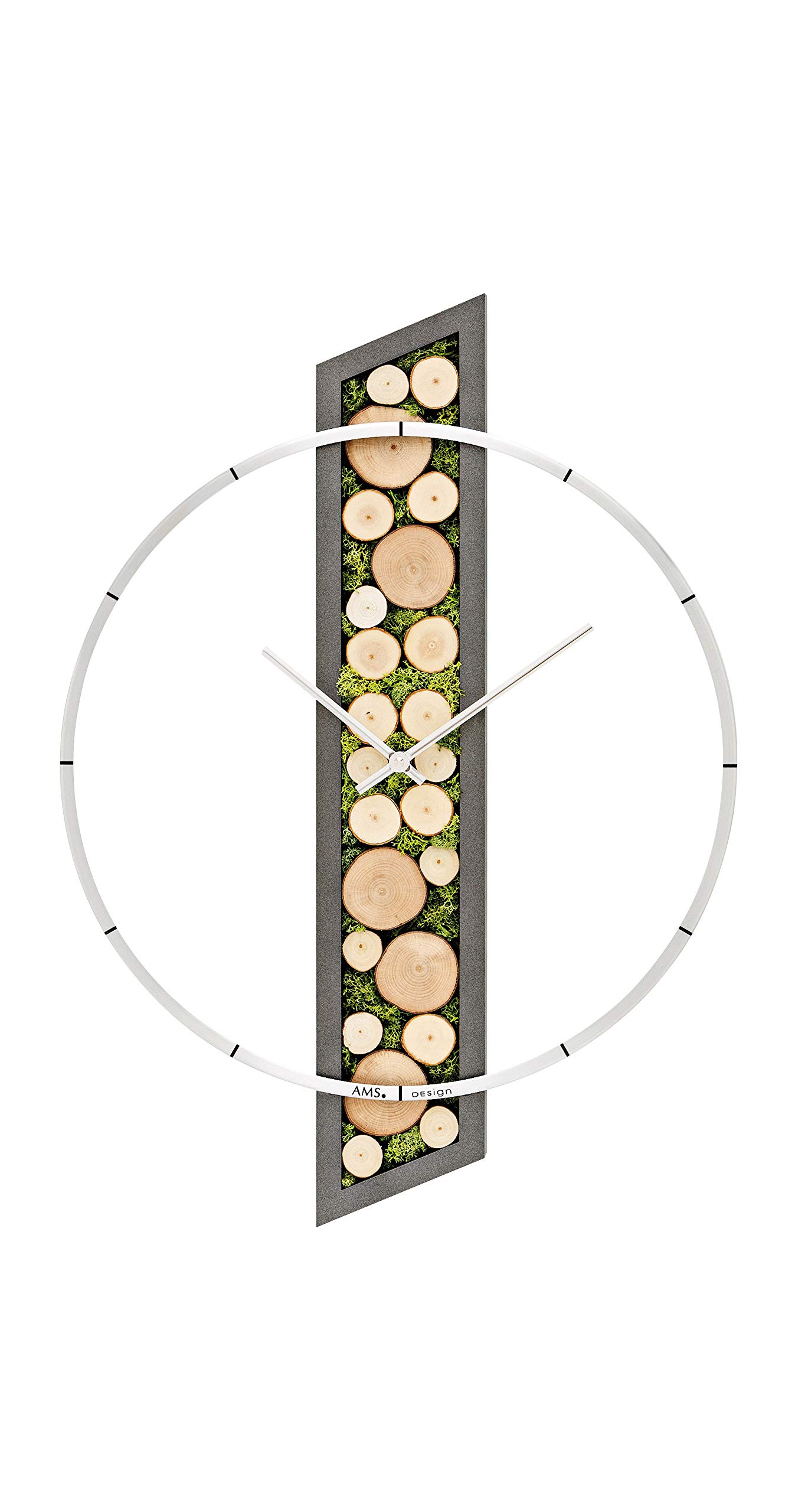 AMS 9607 Wanduhr Design horloge haut de gamme en verre minéral