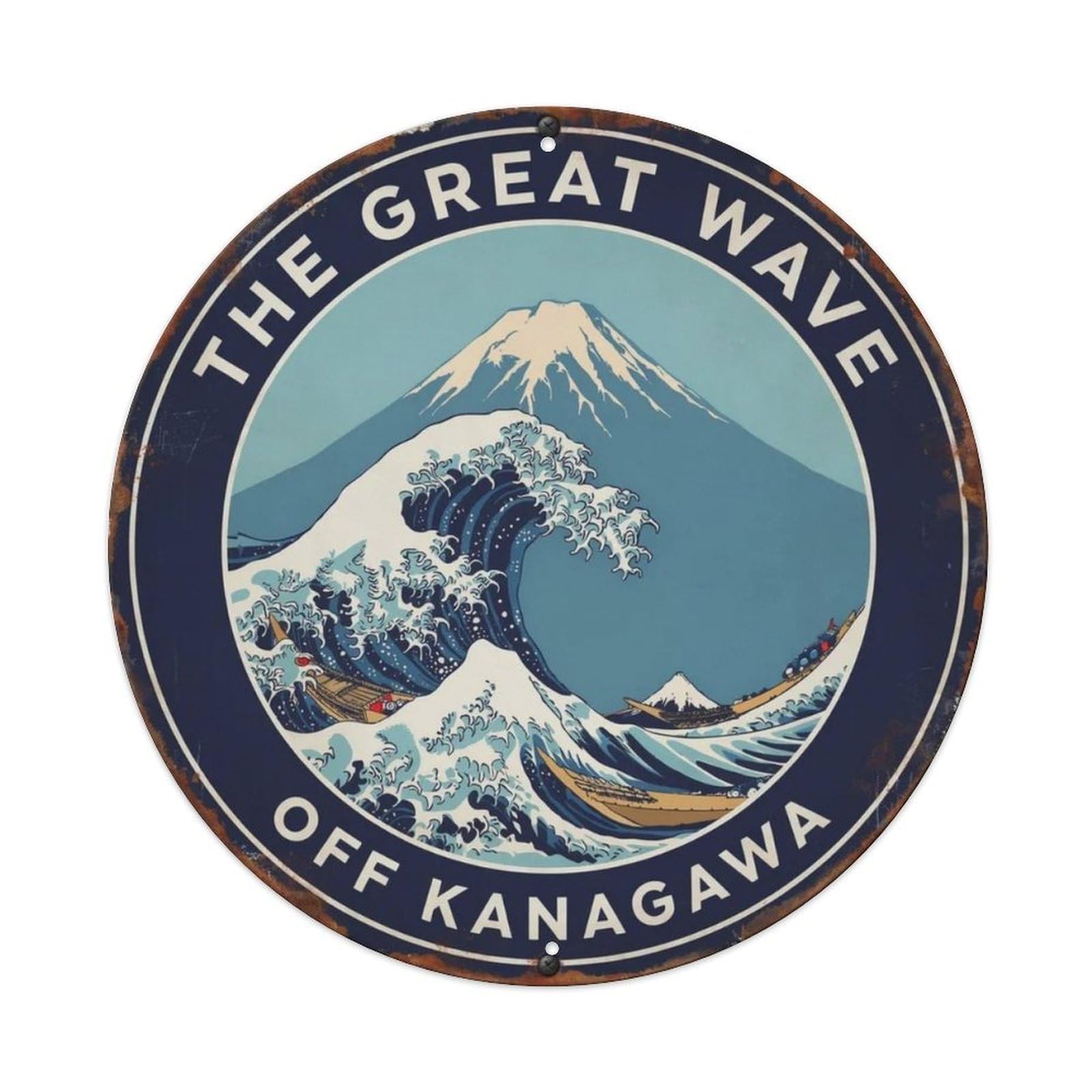Great Wave Ukiyo-e Metal Tin Sign Plaque