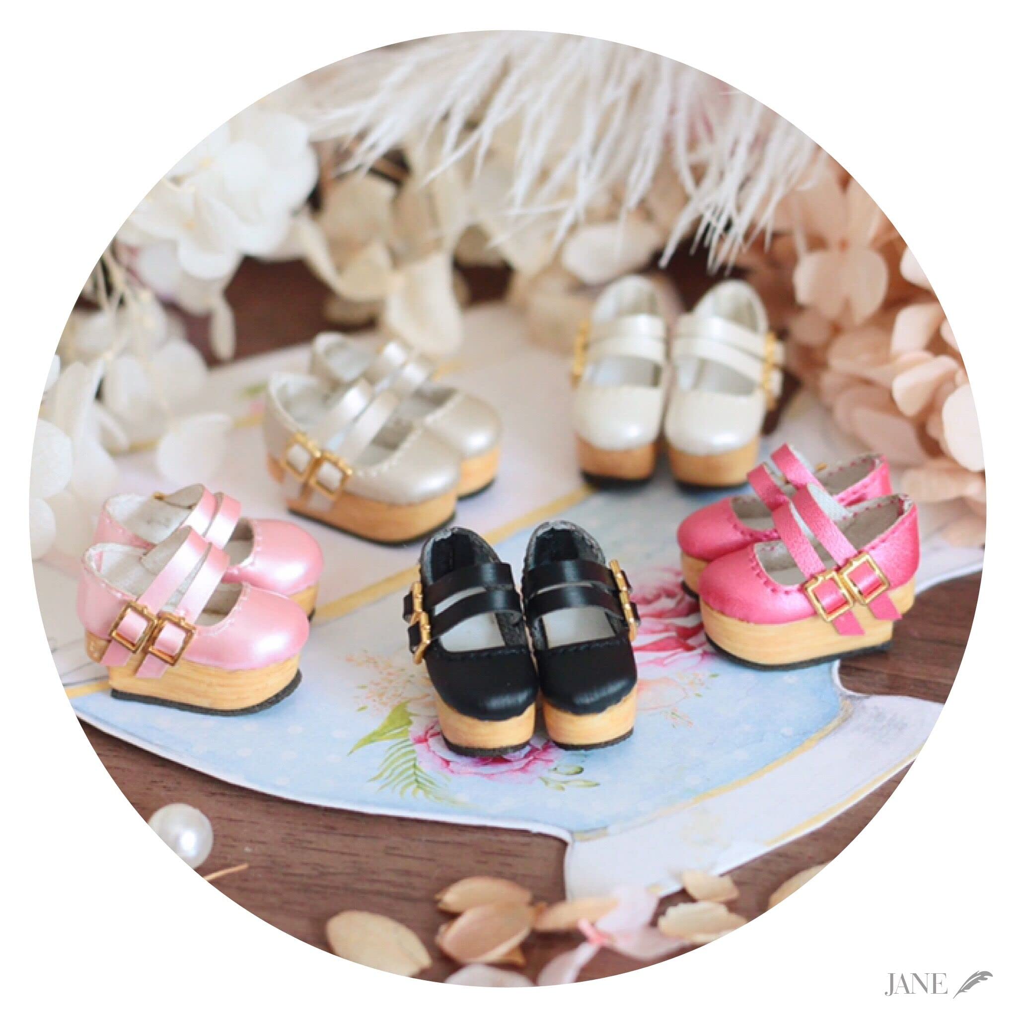 Amazon.co.jp: ブライス靴AZONEアゾンジェニー共通ドールシューズ 木目