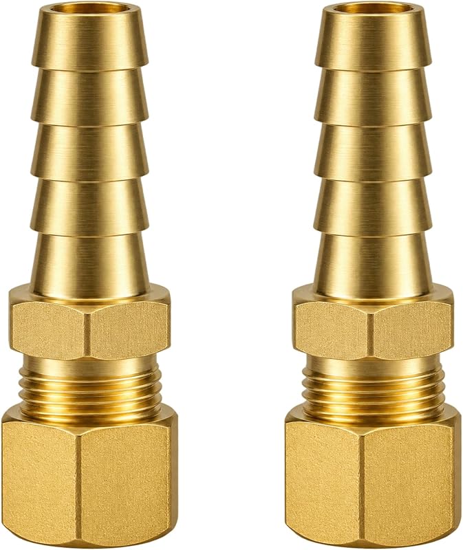 Adaptador de conexão por compressão para linha do radiador de transmissão Evangenial 3/8" OD x 3/8" – 2 unidades