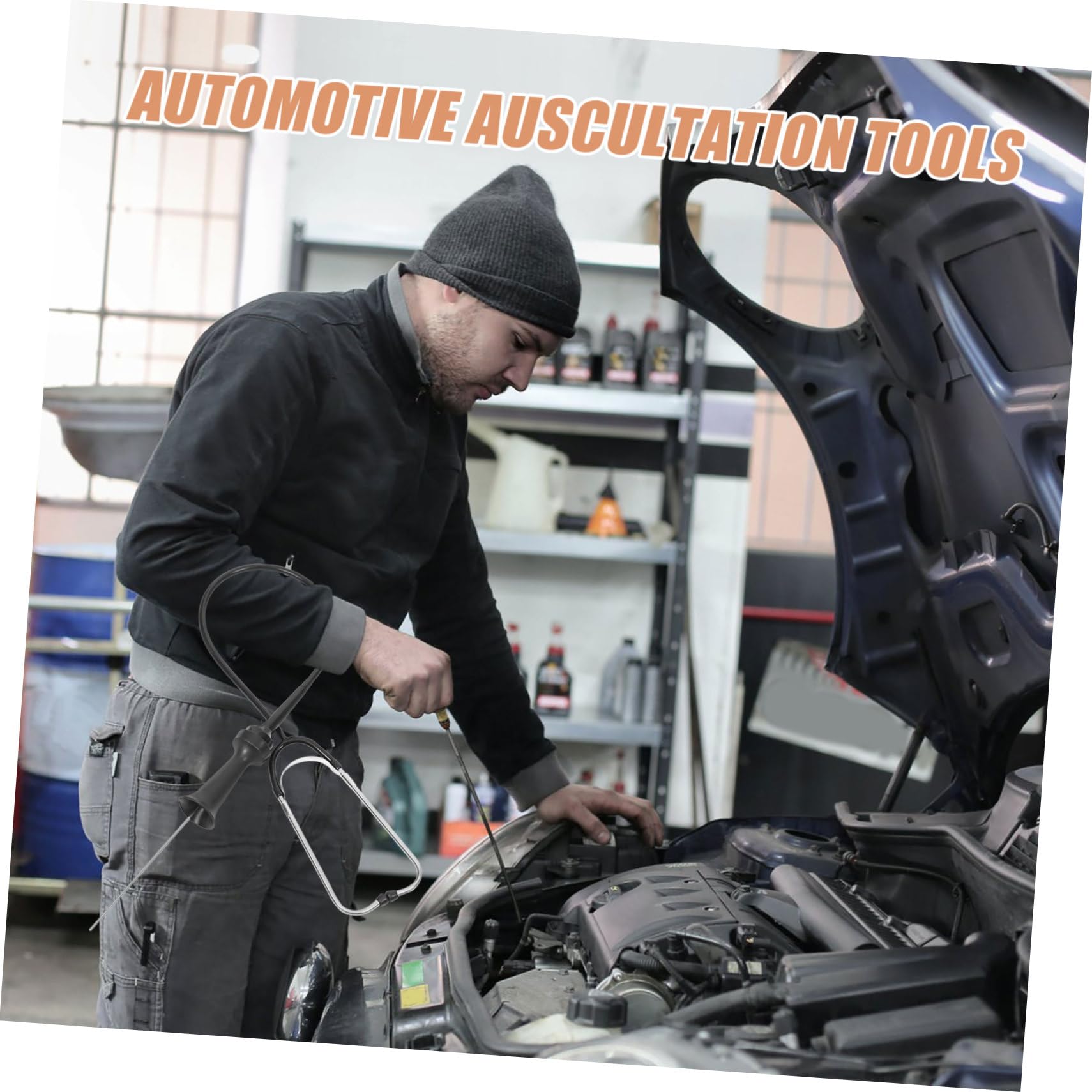 SOESFOUFU 2pcs Engine Non-Medical Non-Medical Non-Medical Non-Medical Stethoscope Car Auto Cylinder Non-Medical Non-Medical Non-Medical Non-Medical Stethoscope Car Engine Auto Noise Detection Tool