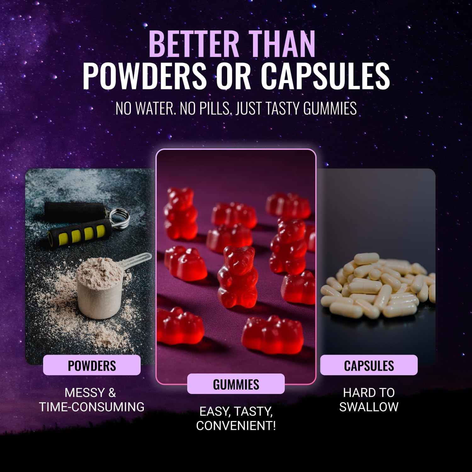 Magnesium Glycinate Gummies 1000mg – High Absorption Magnesium Complex with CoQ10, Vitamin D3 & B6 for Adults & Kids – Promotes Energy Balance, Focus, and Muscle Function 120 - Image 4