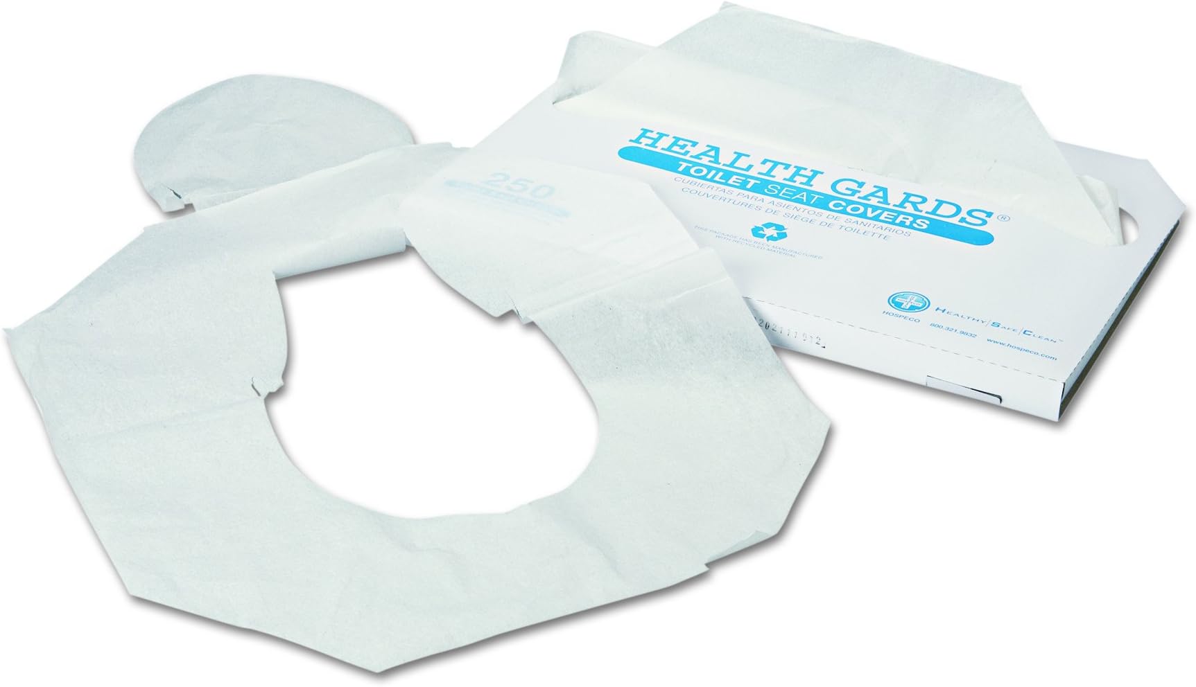 Health Gards - HOSHG1000 HOSPECO HG1000 Toilet Seat Covers, Half-Fold, White,