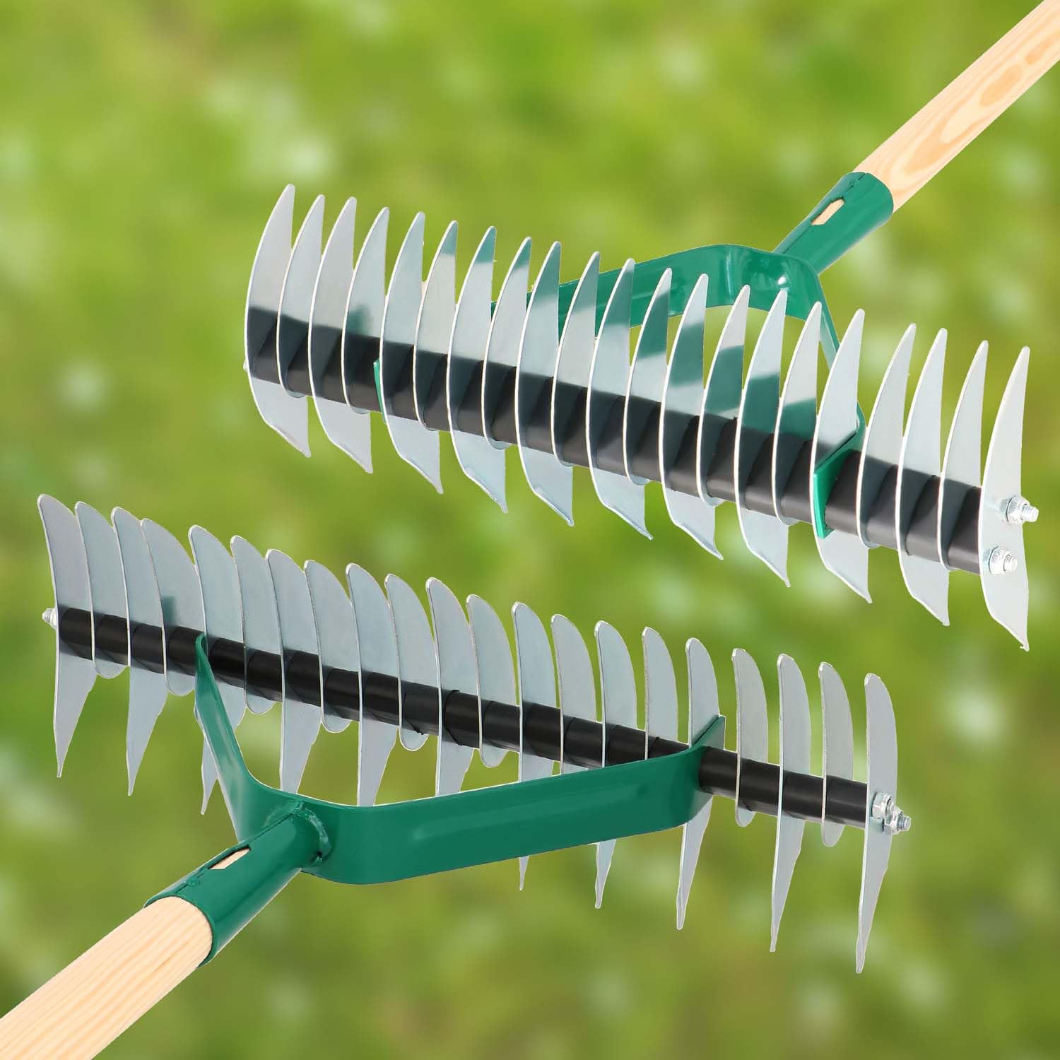 KOTARBAU® Outil de scarification double face utile pour améliorer la qualité de la pelouse dans votre jardin