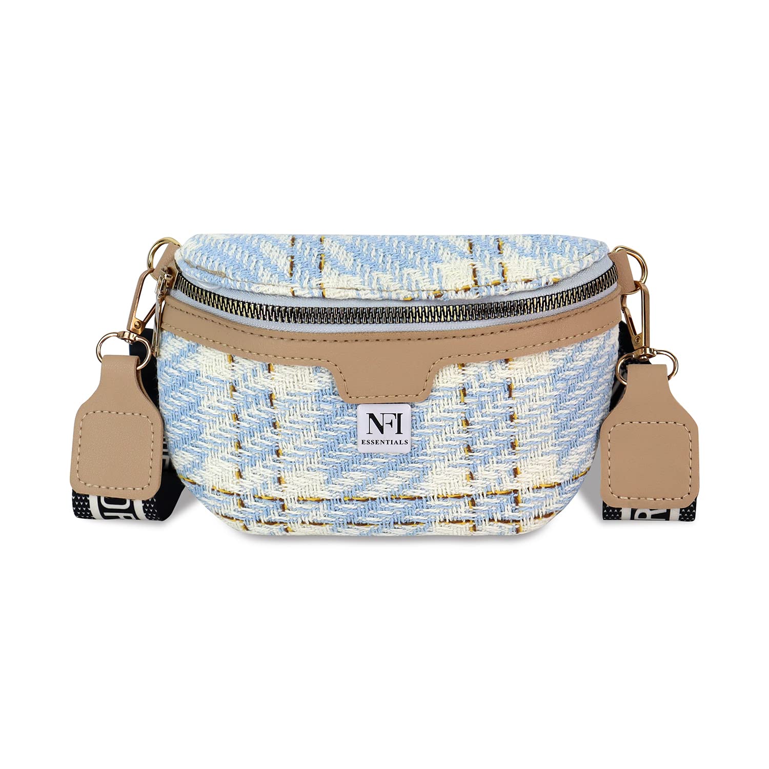 NFI essentials Waist Chest Bag for Women Belt Sling Pouch Crossbody Unisex Crossover Fanny Pack One Side Travel Handy Hi