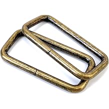 15 Pcs Metal Rectangle Rings Heavy Duty Non-Welded Iron Rectangular Buckle Loops for Sewing