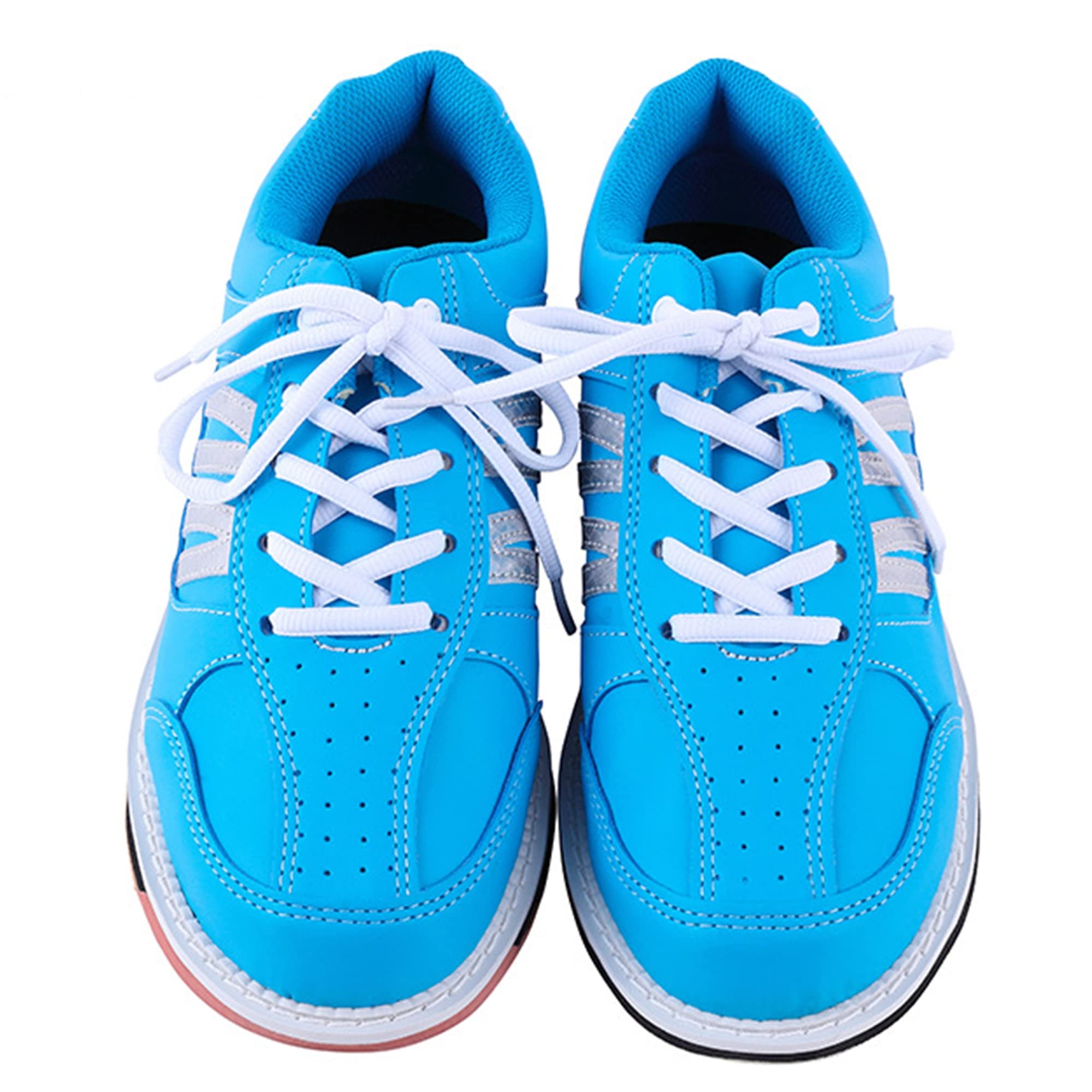 SDEQA Professionelle Bowlingschuhe Herren Leder Bowls Sportschuhe Atmungsaktiv rutschfest