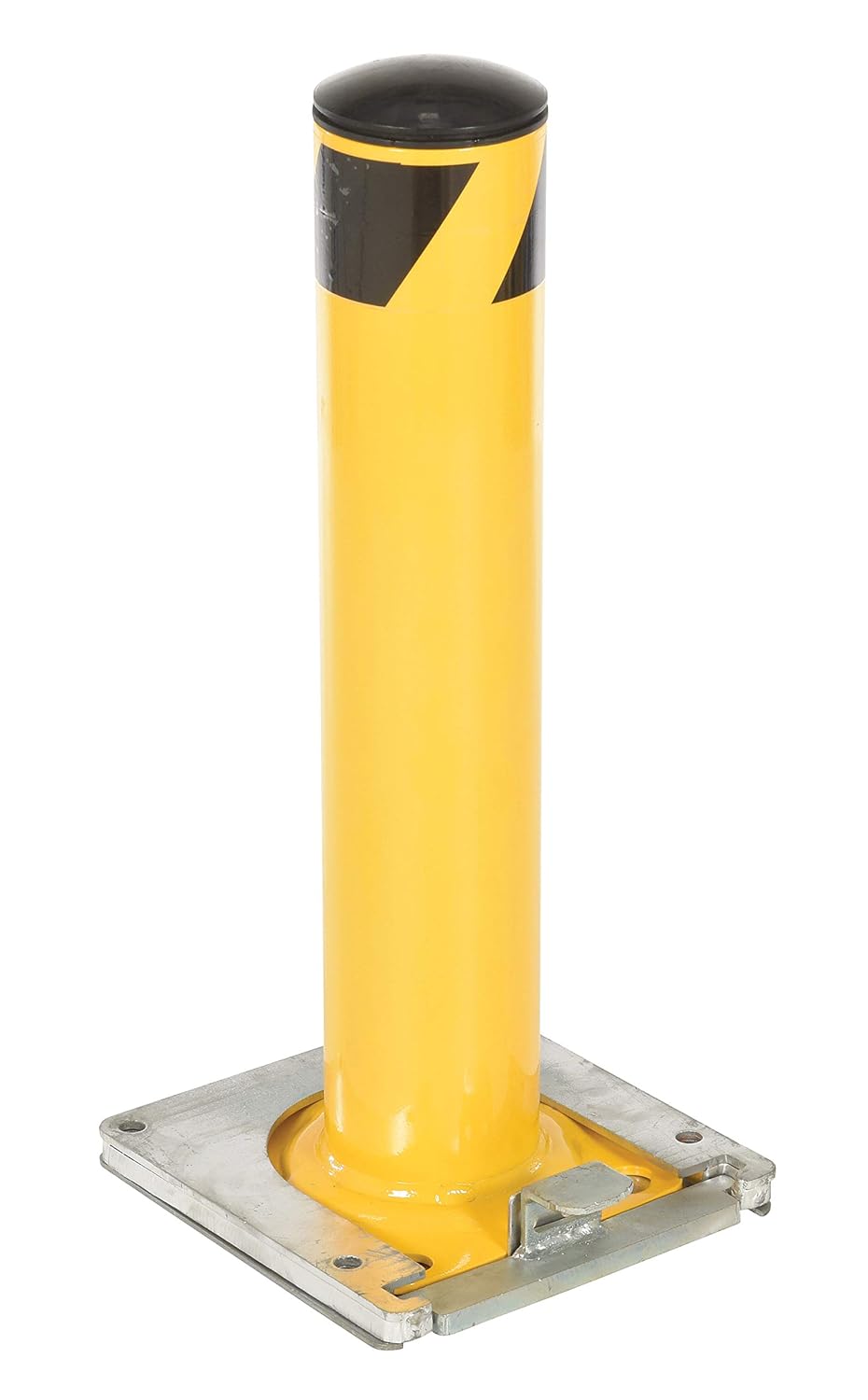 Vestil BOL-RF-24-4.5 Steel Surface Mounted Removable Pipe Safety Bollard 24 In. x 4-1/2 In. Yellow