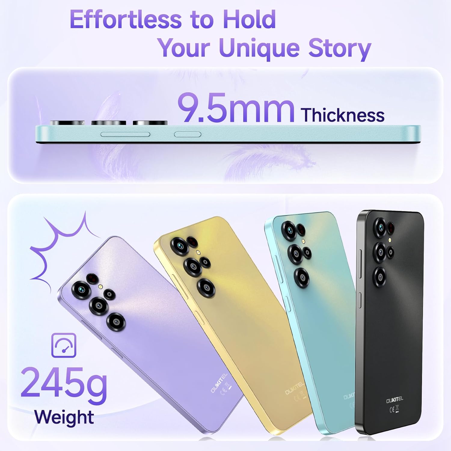 OUKITEL C68 SIM card tray with two Nano-SIM cards and a TF card