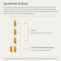 Vista 5 de Synchro Cúrcuma liposomal de grado médico dorado Cápsulas de 60 unidades Extracto de planta entera, entrega de nano-encapsulación Suplemento