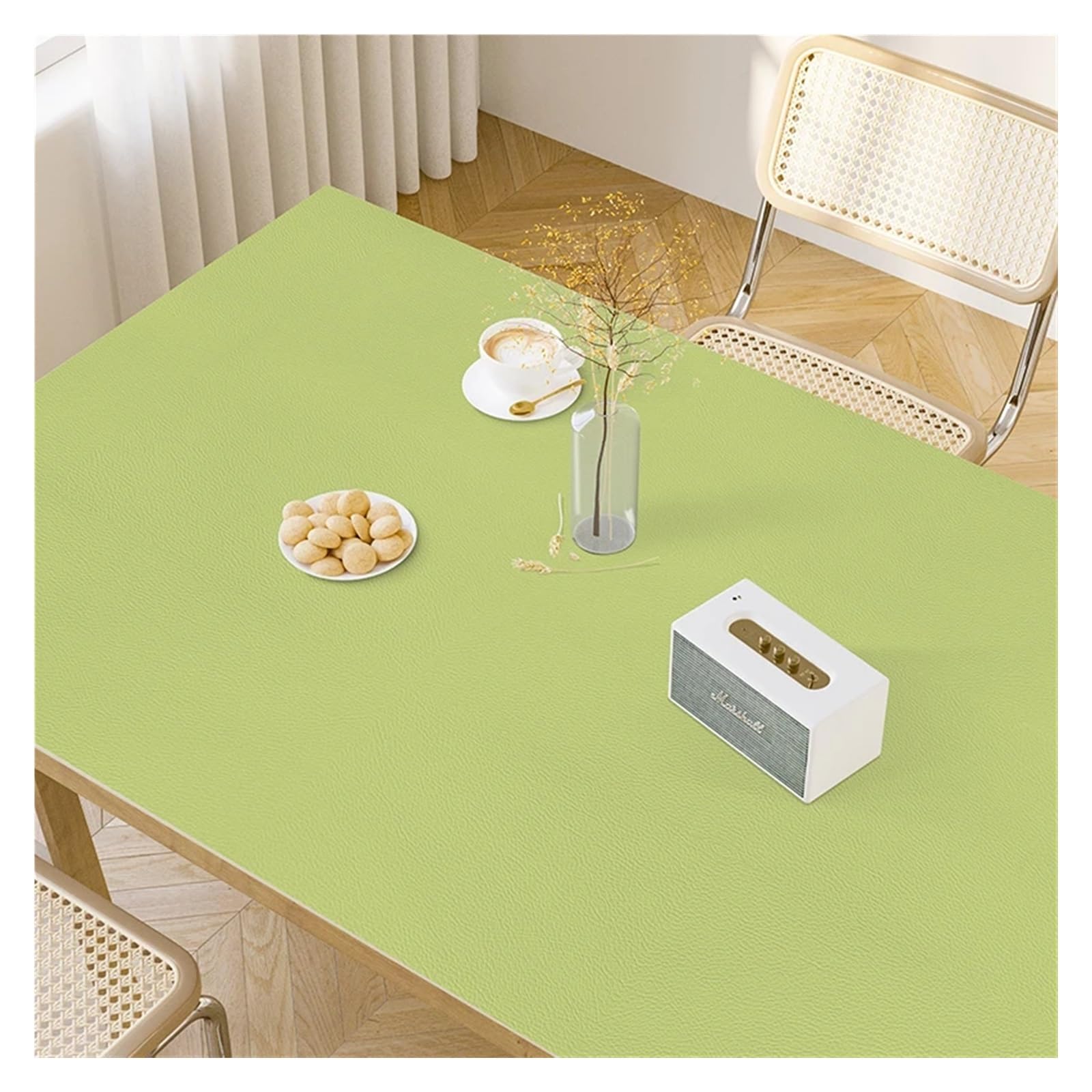 XIUsheUA tablecloth Solid Color Table Mat Kitchen Oil-proof Tablecloth Anti-scalding PVC Leather Placemat Countertop Protection Pad(GU1000-ZD,80x160cm)