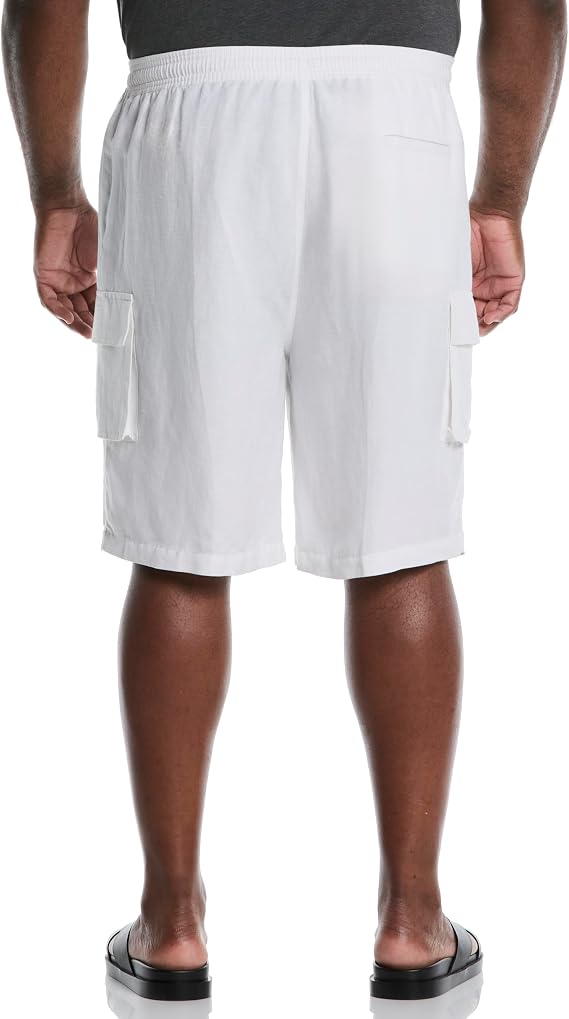 Cubavera Men's 8 Linen Blend Drawstring Cargo Shorts (Available in Big & Tall)