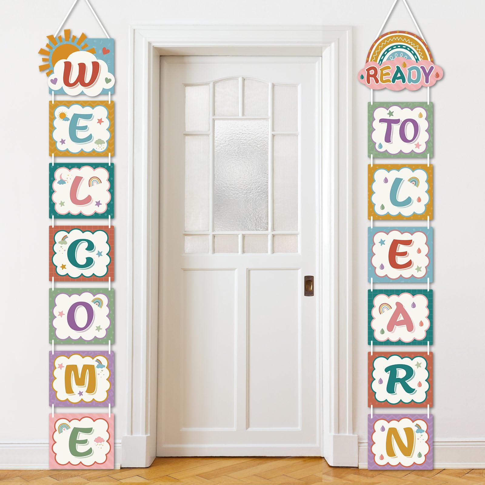Blulu Boho Back to School Banner Boho Classroom Decorations Welcome Banner for First Day of School Welcome Ready to Learn Party Supplies Photo Props for Kindergarten Primary High School