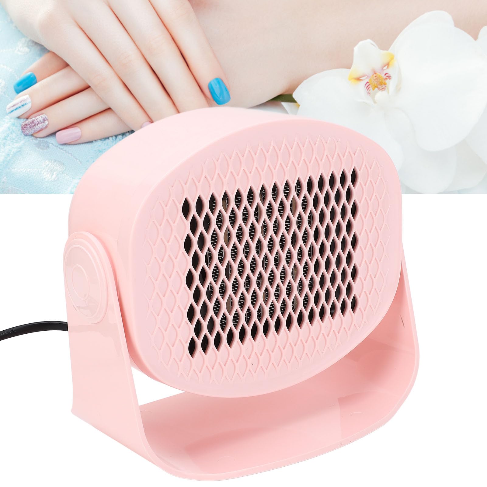Asciuga Unghie per Smalto Normale, 300 W 600 W 2 Livelli di Potenza Regolabile, Soffiatore a Caldo Freddo per Unghie Ventilatore Portatile per Manicure con Sensore (Spina