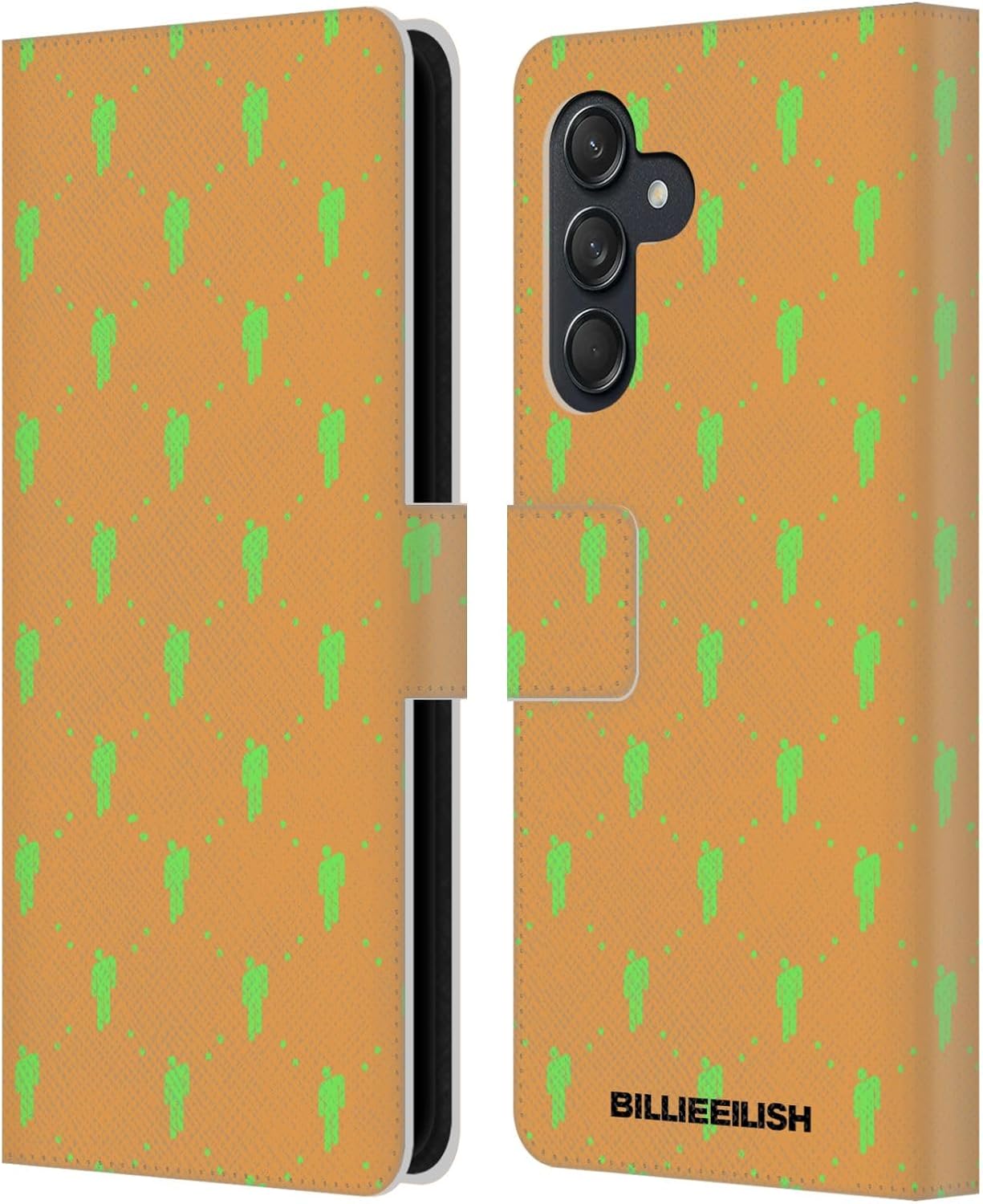 Head Case Designs Officially Licensed Billie Eilish Blohsh Pattern Key Art Leather Wallet Case Compatible with Samsung Galaxy M55 5G