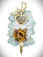 CREATIVE HORIZON Customize Beautiful Nikah Pen with White Roses | Customised for Wedding Ceremony | Bride and Groom Name (Blue Ink)