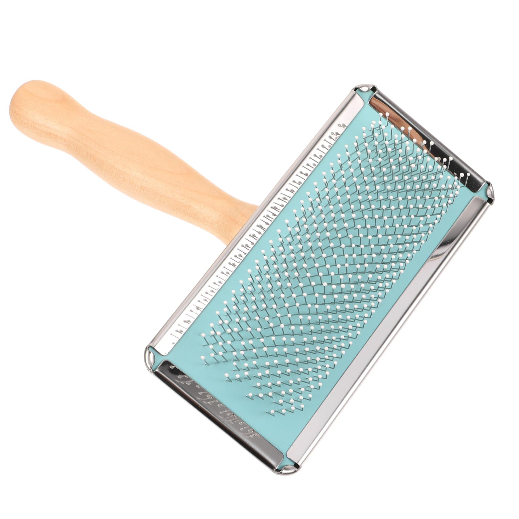 VANZACK 1Pc Large Pet Hair Remover Brush Needle Cleaner for Dogs and Cats Durable Wood Handle Efficient Grooming Tool for Home Use Blue Color