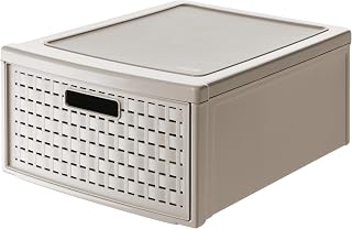 Rotho Country Schubladen Organizer 19,2 L Schubladenbox groß Cappuccino