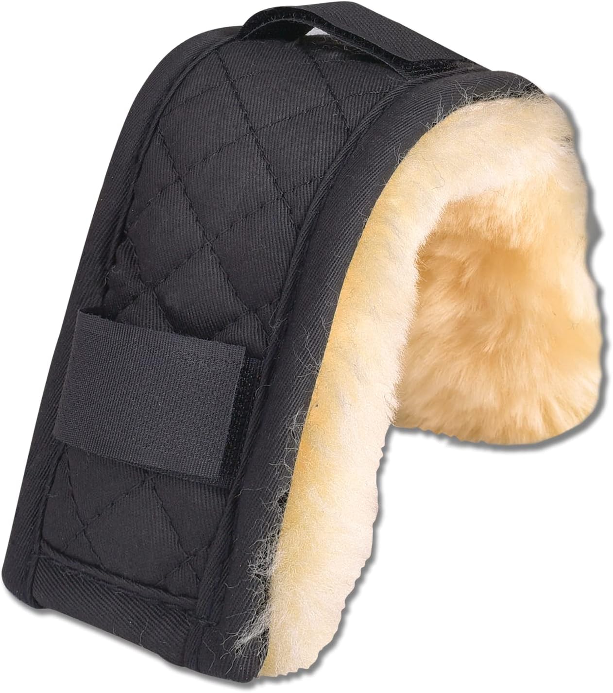 WALDHAUSEN Lammfell-Nasen- oder Kinnpolster Schwarz