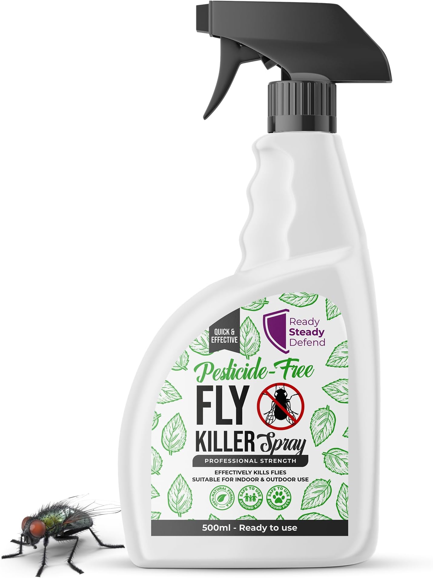 Fly Killer Spray 500ml - Effective Fly Killer Indoor, Powerful Fly Spray for Home Use, Bug Treatment for Pest Control, Fly Repellent Indoor, Efficient Insect Killer, Deterrent, Control