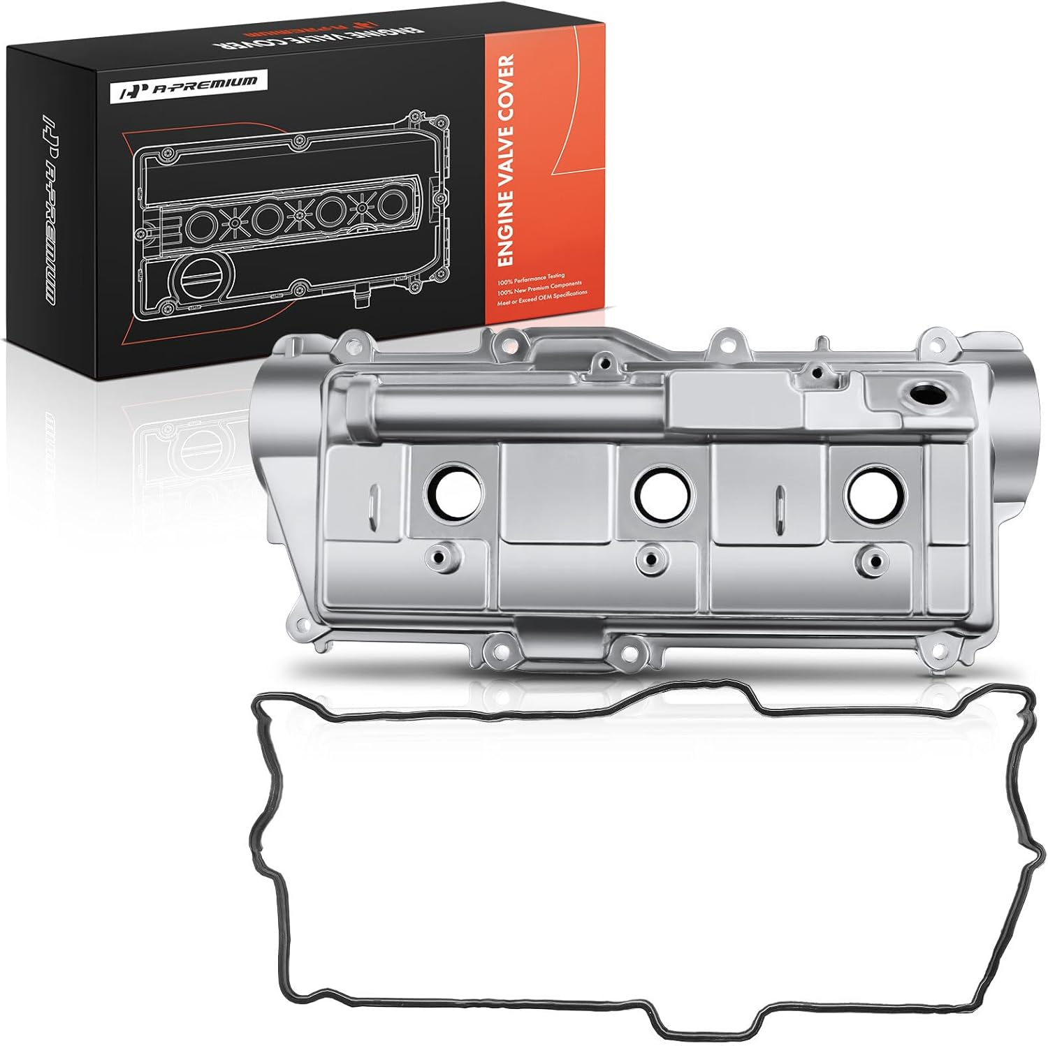 A-Premium Right Engine Valve Cover, with Gasket, Compatible with Toyota 4Runner 1996-2002, T100 1995-1998, Tacoma 1995-2004, Tundra 2000-2004, V6 3.4L DOHC, Replace # 1120162040