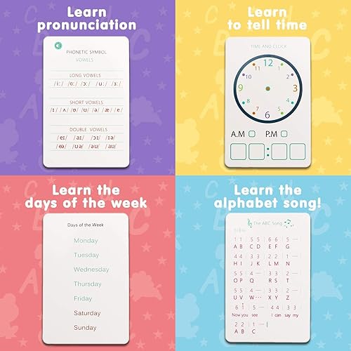 Miniatura 2 de Toy Life - Tarjetas flash para alfabeto de borrado en seco con tarjetas ABC Flash para libro de trabajo de afirmación del alfabeto - Tarjetas flash