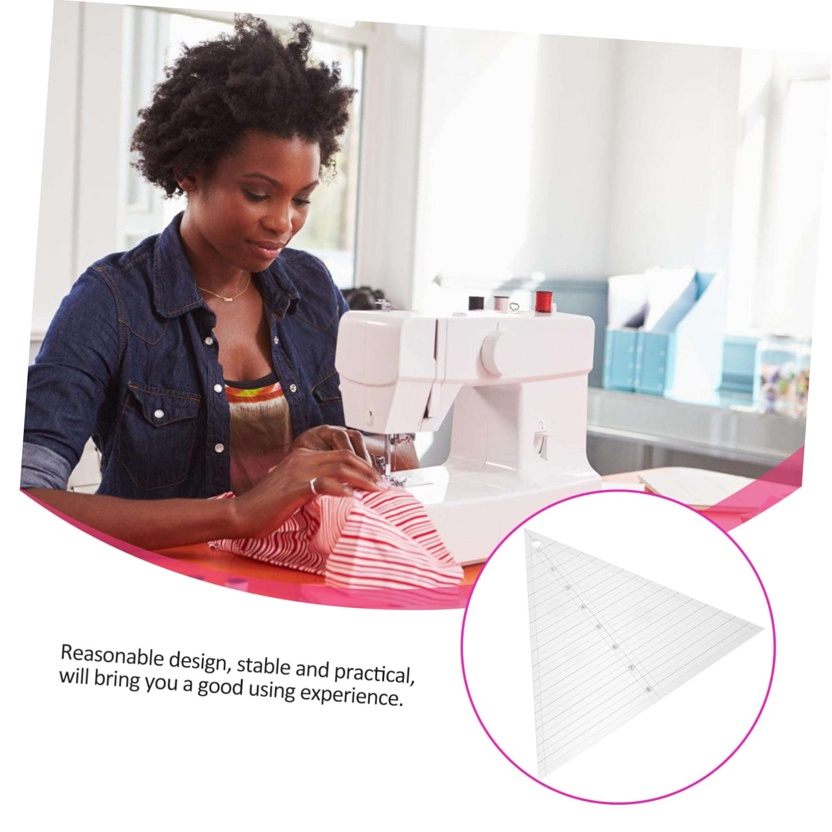 DOITOOL 3 Piezas Regla de Acolchado Confección y Patchwork Regla Durable Manualidades y Plantilla