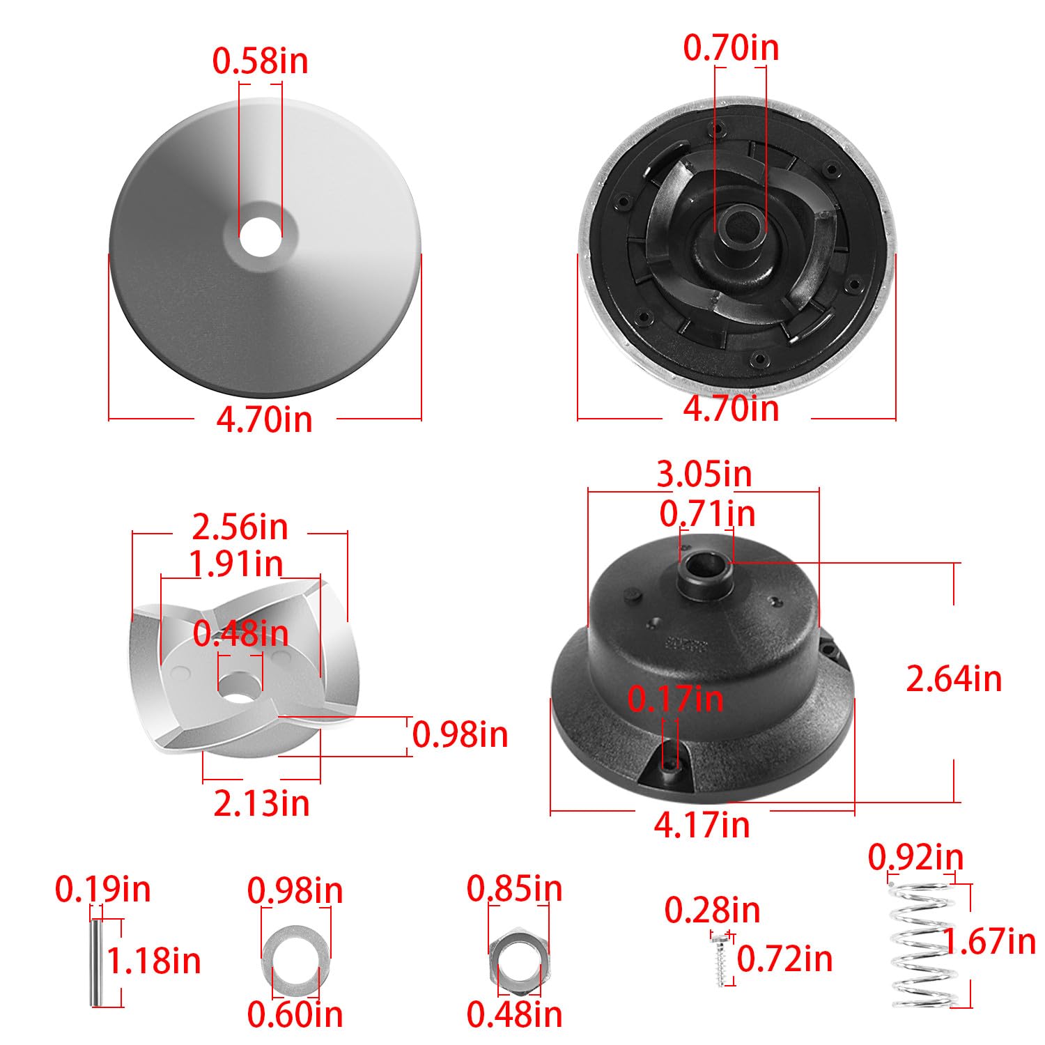 GT79253 for General Transmission Driven Kit RS800 Driven Pulley Kit of Husqvarna Lawn Mowers Tractors Replace for Husqvarna 587086701 21549032