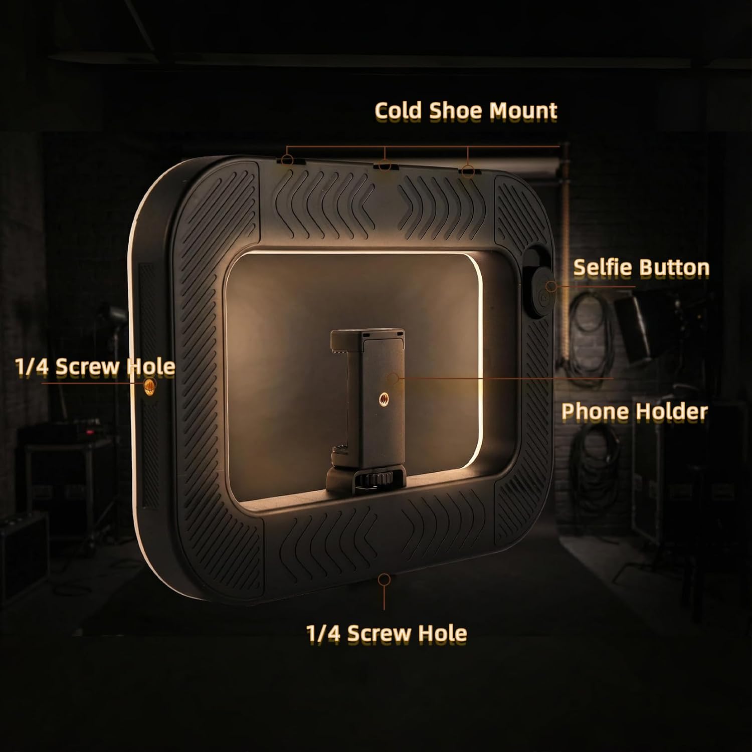 Phone Light with 47 RGB Colors,Handheld Stabilize Ring Light with 8000mAh, Ring Light for Phone Selfie Recording YouTube and TikTok Content,luz para grabar Smartphone Video Rig