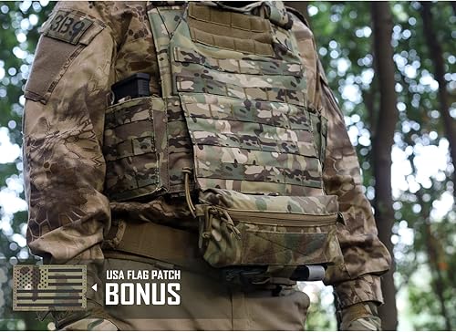 Miniatura 2 de WYNEX Bolsa táctica para volquete, bolsa colgante de utilidad, bolsa de transporte para abdominales, organizador de bolsillo EDC, accesorios para