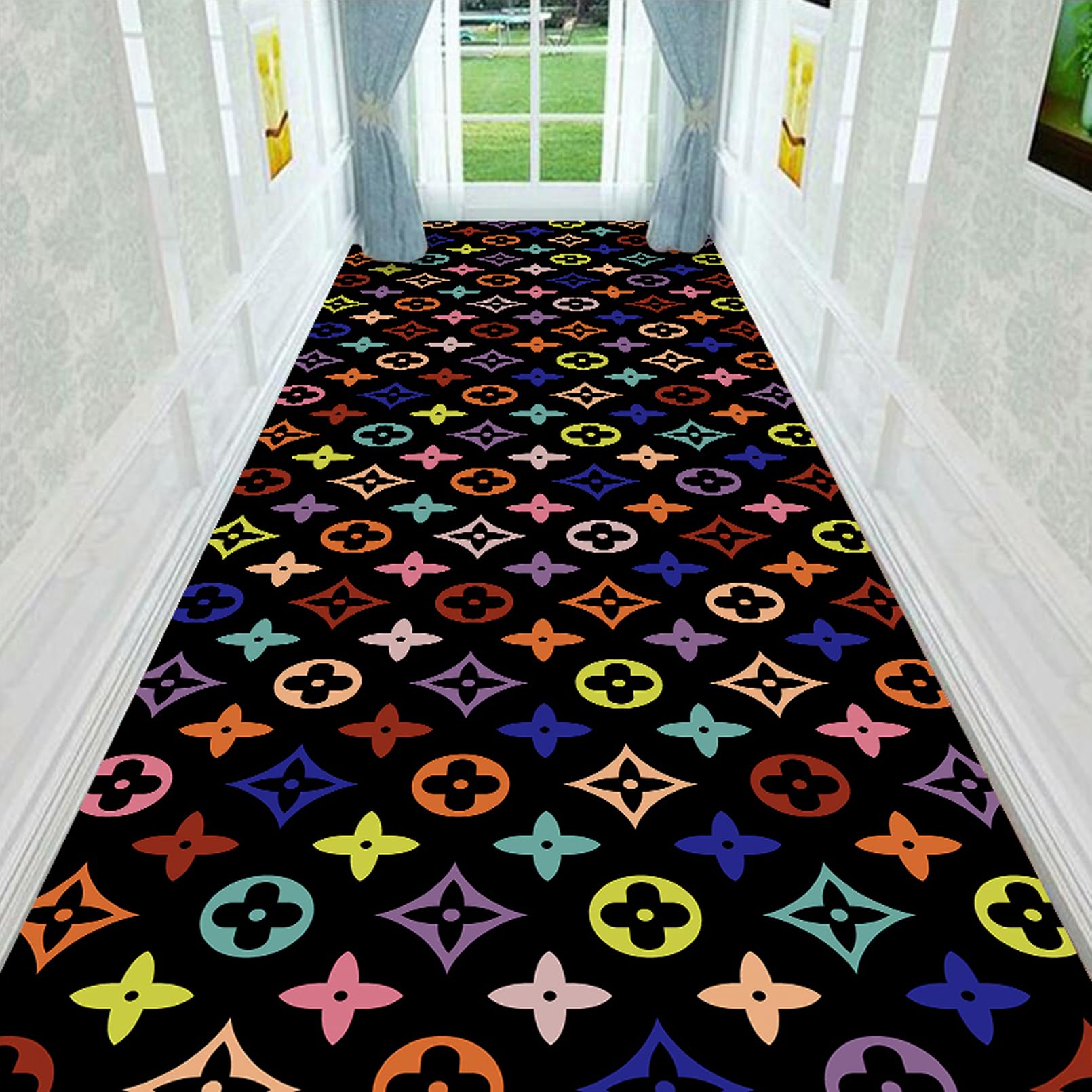 Tapis de passage extra longs AZMANI avec revêtement robuste de 4 mètres