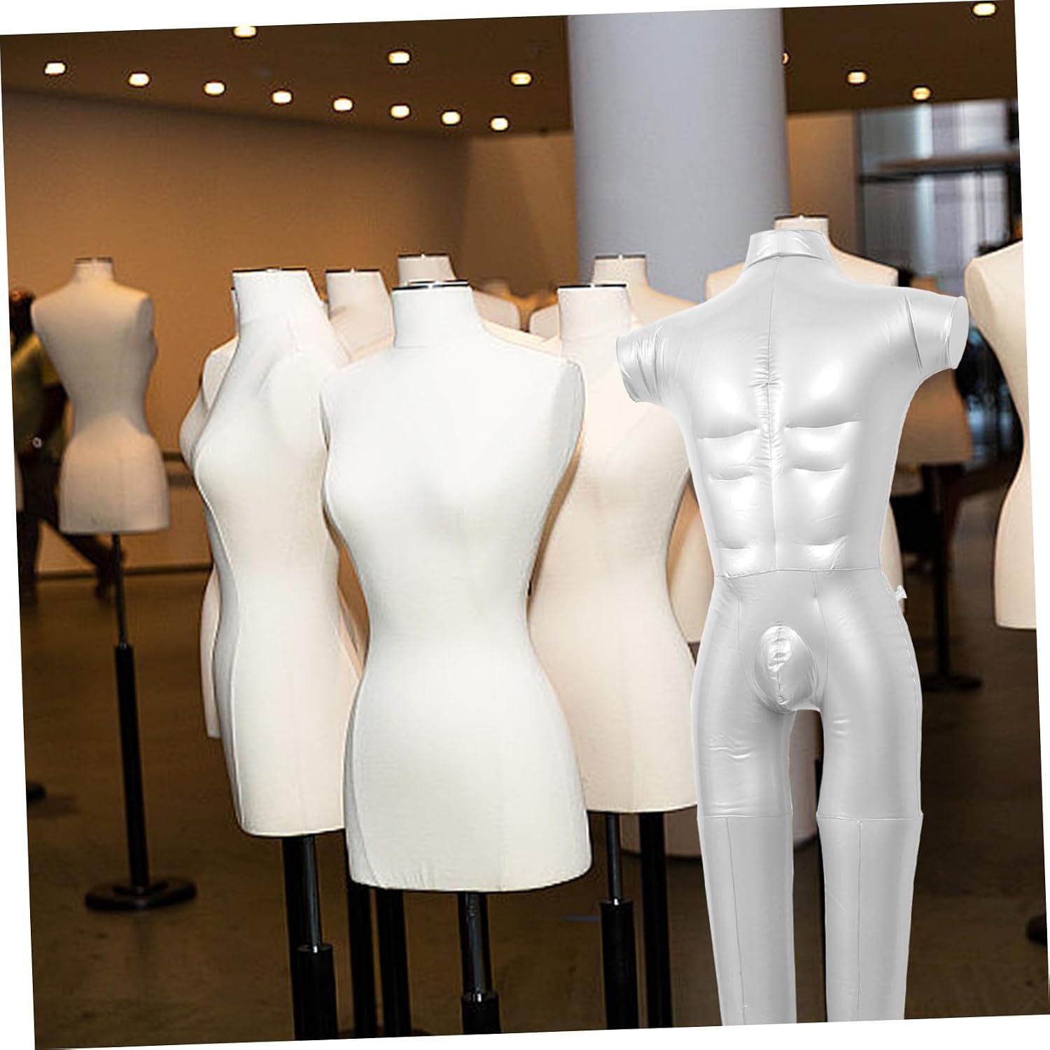 ABOOFAN Inflatable Male Mannequin for Clothing Display Full Body Model Realistic Design for Easy Use for Fashion Retail and Showcases